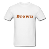 Brown Tee - white