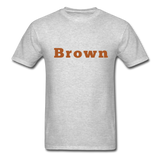 Brown Tee - heather gray